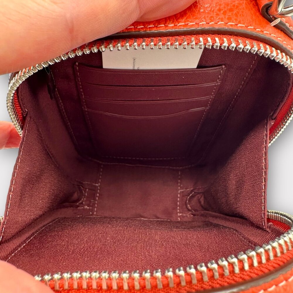 💰SALE💰 NWOT Eva Phone Crossbody in Signature Canvas - Silver/Khaki/Tangerine - Picture 10 of 13